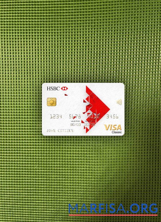 Blank Singapore HSBC Bank visa classic card photolook front real example